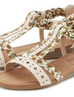 LASCANA Sommerschuh Sandale Sandalette, Sommerschuh mit Riemchen im Festival-Look VEGAN
