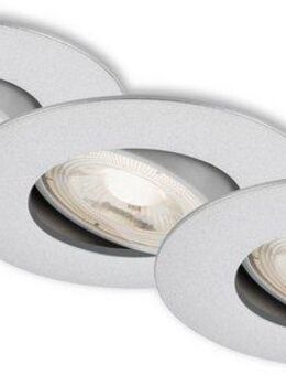 Briloner Leuchten LED Einbauleuchte 7048034 KULANA, LED fest integriert, Warmweiß, Einbauleuchte SET schwenkbar + dimmbar IP23 Ø 9cm