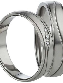 Ausgefallene Titanringe AB668-AB669 mit Gravur - Aholming