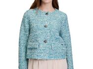 Betty&Co Jackenblazer Betty & Co Kuscheljacke mit Knöpfen Material