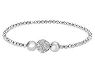 Firetti Armband Schmuck Geschenk Silber 925 Armschmuck Armkette Kugelkette, mit Zirkonia (synth)