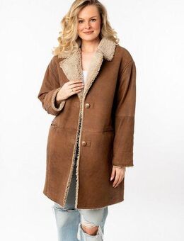 Mauritius Ledermantel MWXofia OS mit Reverskragen, Oversized Fit