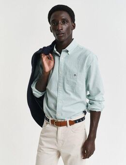 Gant Langarmhemd Regular Fit Oxford Hemd strukturiert langlebig dicker gestreift mit dezenter Logostickerei