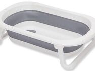 Fillikid Babybadewanne Faltbadewanne Orka, grau-weiß, inkl. Ablaufstöpsel