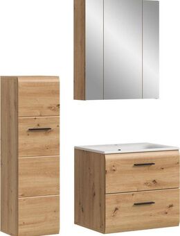 INOSIGN Badezimmer-Set, (Set, 4-St), Florenz, Badkombination 4-tlg.,Artisan Oak NB, inkl. Waschbecken