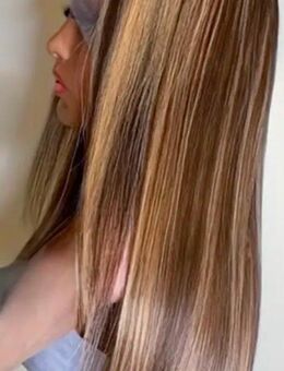 13x4 Lace Front Perücke Braun Blond 75cm Wig wie Echthaar - Recklinghausen