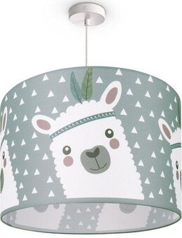 Paco Home Pendelleuchte Ela 214, ohne Leuchtmittel, Kinderlampe Deckenlampe LED Kinderzimmer Lampe Lama-Motiv, E27