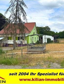 KILIAN IMMOBILIEN! CHANCE FÜR PFERDEFREUNDE! KLEINER PFERDEHOF MIT 116 M² WFL. + 3.365 M² GRUND IN STADTLAURINGEN! GARAGE! - Stadtlauringen