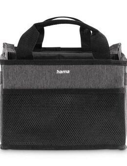 Hama Rücksitzorganizer Auto Rücksitz Organizer schwarz grau, flach zusammenklappbar, 2 Fächer