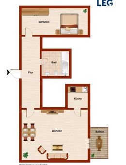 Gemütliche 2-Zimmer-Etagenwohnung in Herford! - Herford (Hansestadt)