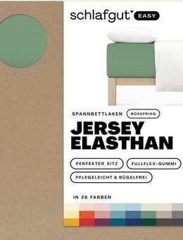 Schlafgut Spannbettlaken EASY Jersey Elasthan Boxspring, Jersey, Gummizug: rundum, (1 Stück), MADE IN GREEN by OEKO-TEX®
