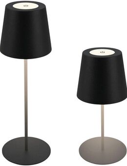 B.K.Licht Außen-Tischleuchte BK_TL1595 Akku LED Tischlampe, 3-Stufen Touchdimmer, mit USB, Dimmfunktion, LED fest integriert, Extra-Warmweiß, 2.700 K, 200 Lm, 2,5W, IP44, 12h Leuchtdauer, 36 x 10,5 cm, Schwarz