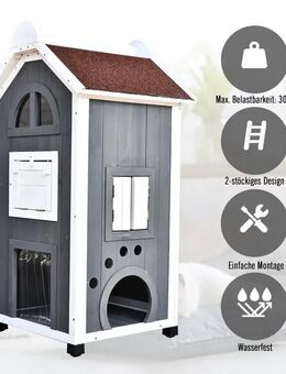 Katzenhaus für Katzenbett oder Katzentoilette – Multifunktional Katzenmöbel aus Tannenholz - Wuppertal