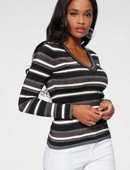 Melrose V-Ausschnitt-Pullover mit weichem Glitzergarn und Pailletten-Details