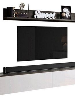 INOSIGN Wohnwand PARIS, Vitrine Türanschlag links/rechts wechselbar, (Komplett-Set, 4-St), grifflose Design, stehend und hängend montierbar