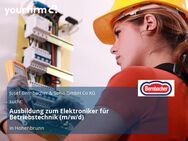 Ausbildung zum Elektroniker für Betriebstechnik (m/w/d) - Hohenbrunn