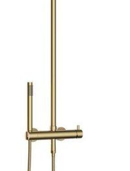Marwell Stangenbrause-Set Classico, Höhe 118 cm, Edelstahl Regendusche, 88-118x20cm, mit höhenverstellbarer Duschstange