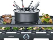 Severin Raclette und Fondue-Set RG 2347, 8 Raclettepfännchen, 1400 W