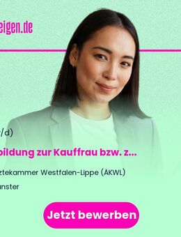 Ausbildung zur Kauffrau bzw. zum Kaufmann für Veranstaltungsmanagement (m/w/d) - Münster