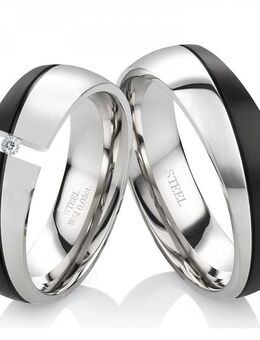 Edelstahlringe LUC6 mit Stein und Gravur - Aholming