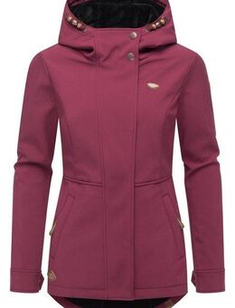 Ragwear Softshelljacke Yba sportliche Damen Outdoorjacke mit Kapuze