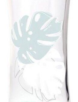 equa Trinkflasche Urban Jungle - Monstera, Borosilikatglas, 550 ml