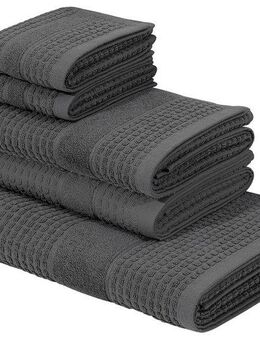KangaROOS Handtuch Set Summer, Duschtuch, Handtuch, Gästeücher, Frottier (Set, 5-St), einfarbiges Handtuch-Set aus 100% Baumwolle, Hoch-Tief-Effekt