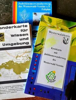 Wanderkarten für den schönen Westerwald – 3 Stück, teils selten - Niederfischbach
