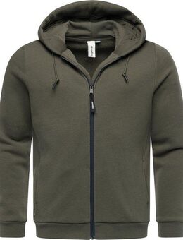 Ragwear Sweatjacke Wernons Weiche Herren Alltagsjacke mit verstellbarer Kapuze