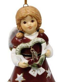 Goebel Weihnachtsfigur Engel - Jahresengel - Glöckchen 2023, Höhe ca. 9,5 cm (1 St), Sammlerfigur, Weihnachtsdeko, Dekofigur, Engelfigur aus Porzellan