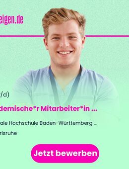 Akademische*r Mitarbeiter*in (m/w/d) im Studiengang Angewandte Gesundheits- und Pflegewissenschaften - Karlsruhe