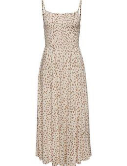 LASCANA Midikleid mit gesmoktem Oberteil und Alloverprint, Sommerkleid