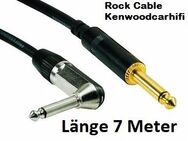 Neu Gitarren Verlängerungs Kabel Länge: 7 Meter Asymetrisch Kabel mit 1x Winkel 1 Plug 6,35 mm rockcable Neu - Dübendorf
