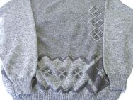 Herren Strickpullover grau-meliert gemustert - Gr. L - 25% Wolle - neuwertig - Biebesheim (Rhein)