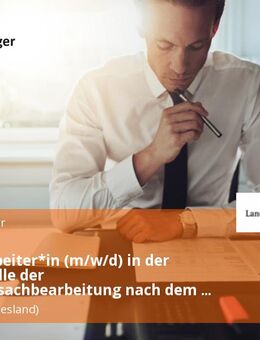 Sachbearbeiter*in (m/w/d) in der Anlaufstelle der Leistungssachbearbeitung nach dem SGB II im Zentrum für Arbeit - Leer (Ostfriesland)