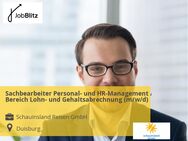 Sachbearbeiter Personal- und HR-Management / Bereich Lohn- und Gehaltsabrechnung (m/w/d) - Duisburg