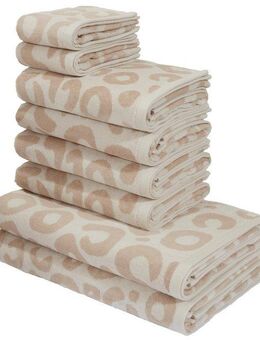 my home Handtuch Set Anna Leopardmuster, 8-tlg Handtuch-Set, 100% Baumwolle, Frottiervelours (Set, 8-St), Duschtücher, Handtücher und Gästetücher, weich, saugstark, modern, Leo