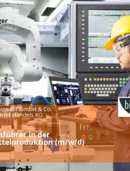 Maschinenführer in der Lebensmittelproduktion (m/w/d) - Eresing