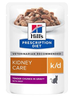 24 + 12 gratis! 36 x 85 g Hill’s Prescription Diet Nassfutter - k/d Kidney Care mit Rind