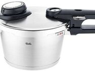 Fissler Schnellkochtopf Vitavit® premium Schnellkochtopf, Edelstahl 18/10 (3-tlg), Verriegelungsanzeige, Einstellbares Abdampfen, Einstellbare Kochstufen