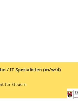 IT-Spezialistin / IT-Spezialisten (m/w/d) - Koblenz