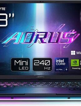 Gigabyte GIGABYTE AORUS MASTER 18 BZHC6DED42SP(P) Gaming-Notebook (45,72 cm/18 Zoll, Intel Core Ultra 9 275HX, GeForce RTX 5090, 2000 GB SSD)