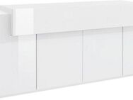 INOSIGN Sideboard Coro, Kommode, Schrank, Kredenz, grifflos mit Einlegeböden, 1 klappe,4 Türen, Doppeltiefe, B/T/H 200x45x85,6cm