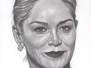 Sharon Stone - Portrait (Originalzeichnung) - Rodgau