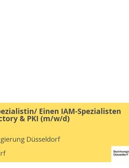 Eine IAM-Spezialistin/ Einen IAM-Spezialisten Active Directory & PKI (m/w/d) - Düsseldorf