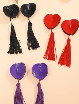 Herzförmige selbstklebende Pailletten Quasten (mehrere Farben zur Auswahl) Accessoires für Frauen (OVP) - Marl Zentrum