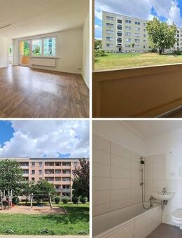 Familien willkommen: chice 4 Zimmerwohnung mit Balkon im bequemen Erdgeschoss - Freiberg