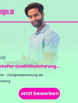 Mitarbeiter Qualitätssicherung / Wareneingangsprüfer (m/w/d) - Nürnberg