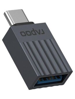 Rapoo UCA-1001 USB-C Adapter, USB-C auf USB-A, Grau USB-Adapter USB-C zu USB 3.2 Gen 1 Type A