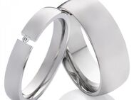 Partnerringe LUC31 mit Diamant und Gravur - Aholming